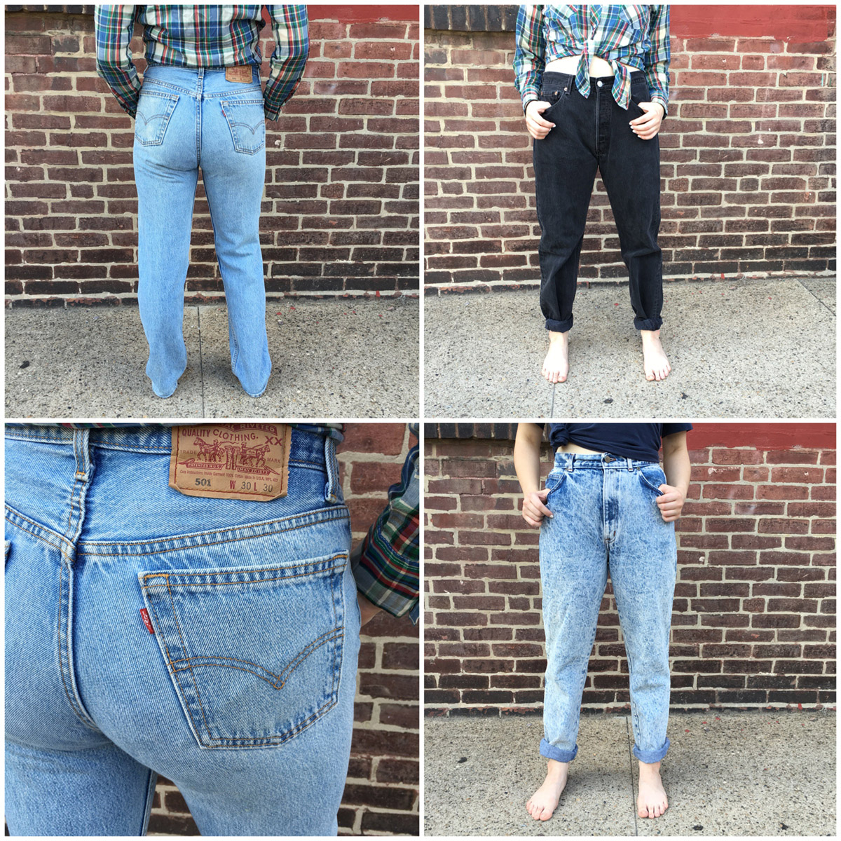 Highwaisted, smaller sized vintage jeans (womens) by the bundle Bulk